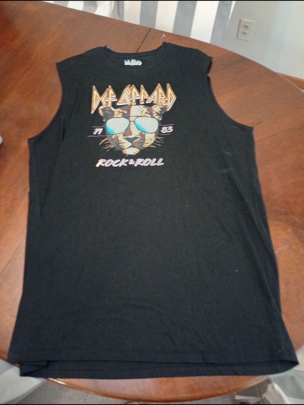 Target Black Def Leppard Rock & Roll Tank Top with Teal Accent
